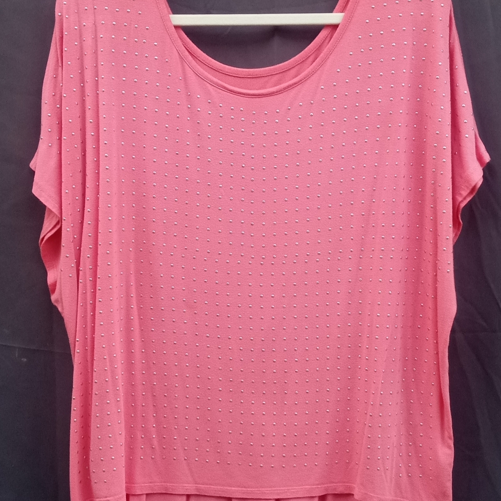 Stylish Pink Short Sleeve Women's Top